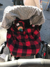 Load image into Gallery viewer, Fleece Lovey Cover- Red Buffalo Plaid