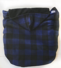 Load image into Gallery viewer, Fleece Lovey Cover- Blue Buffalo Plaid