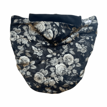 Load image into Gallery viewer, Fleece Lovey Cover- Black/White Roses