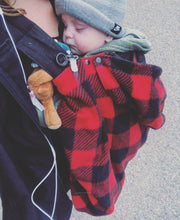 Load image into Gallery viewer, Fleece Lovey Cover- Red Buffalo Plaid
