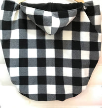 Load image into Gallery viewer, Fleece Lovey Cover- Black/White Buffalo Plaid