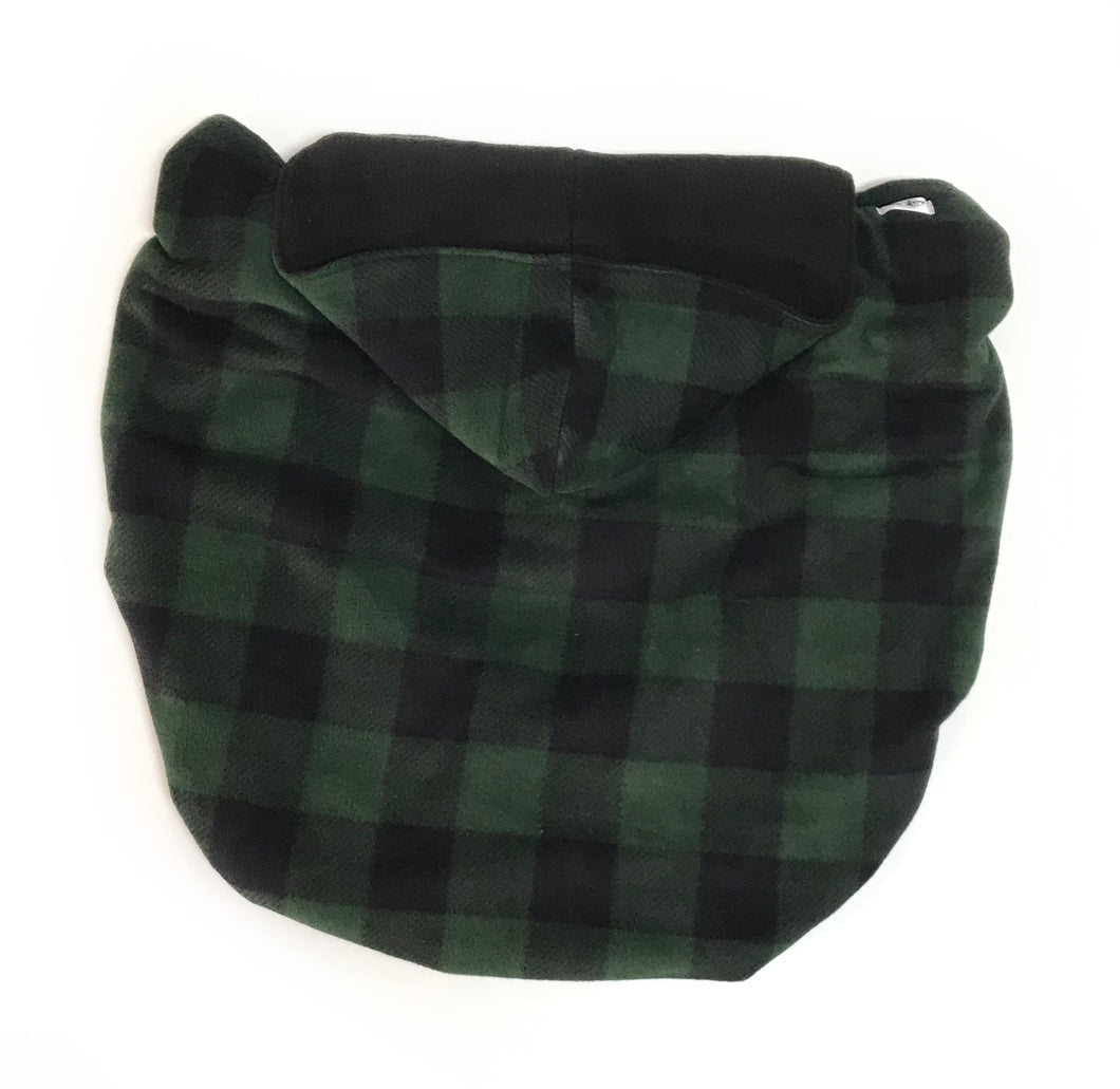 Fleece Lovey Cover- Green Buffalo Plaid