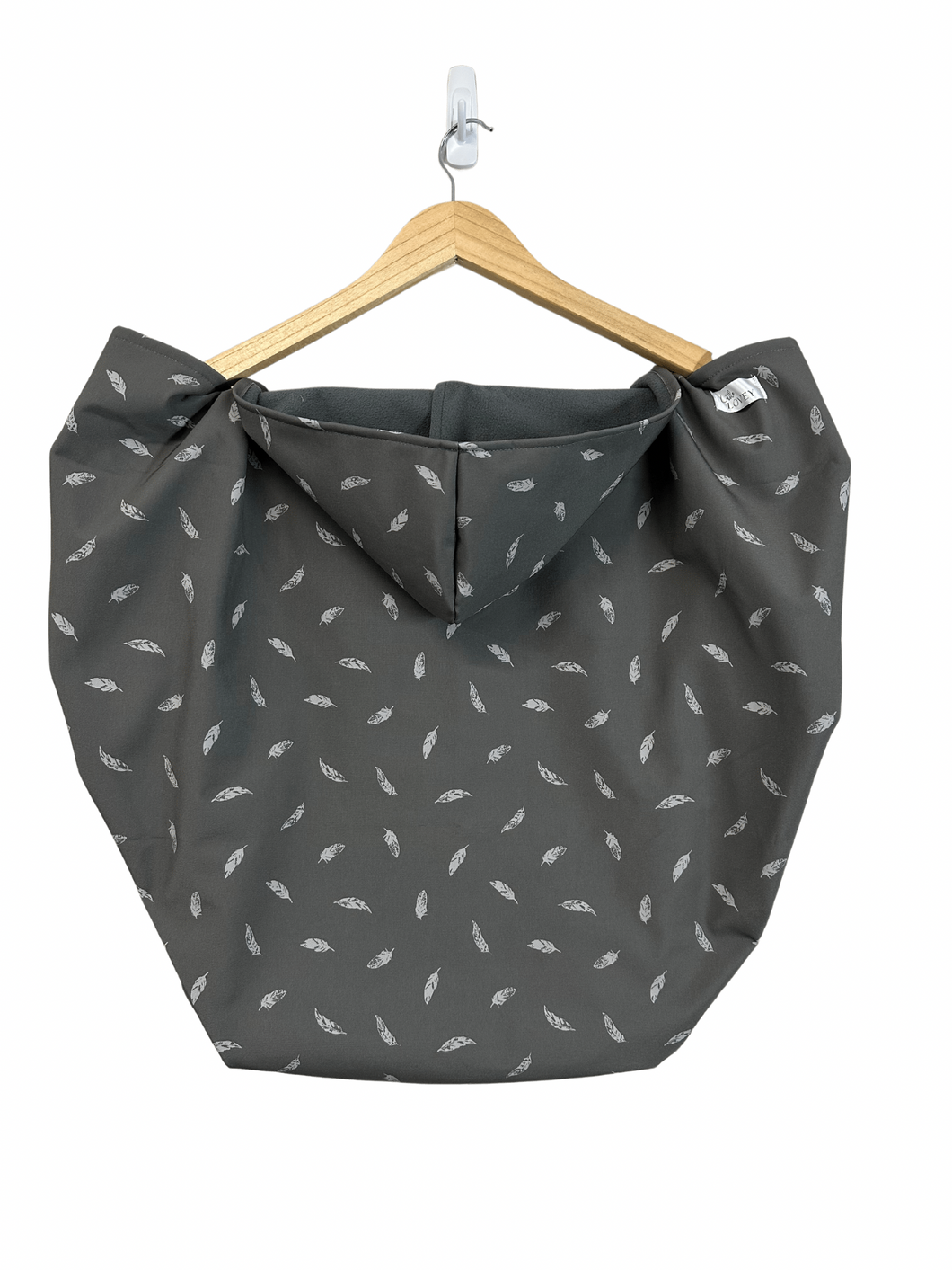 Softshell Lovey Cover- Grey Feathers