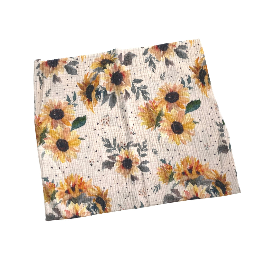 Summer Lovey Cover- Oatmeal Sunflowers