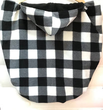 Load image into Gallery viewer, Fleece Lovey Cover- Black/White Buffalo Plaid
