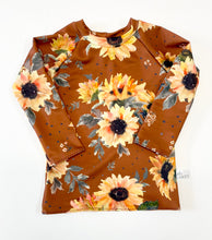 Load image into Gallery viewer, Rash Guard- Sunflowers Caramel- Made to Order
